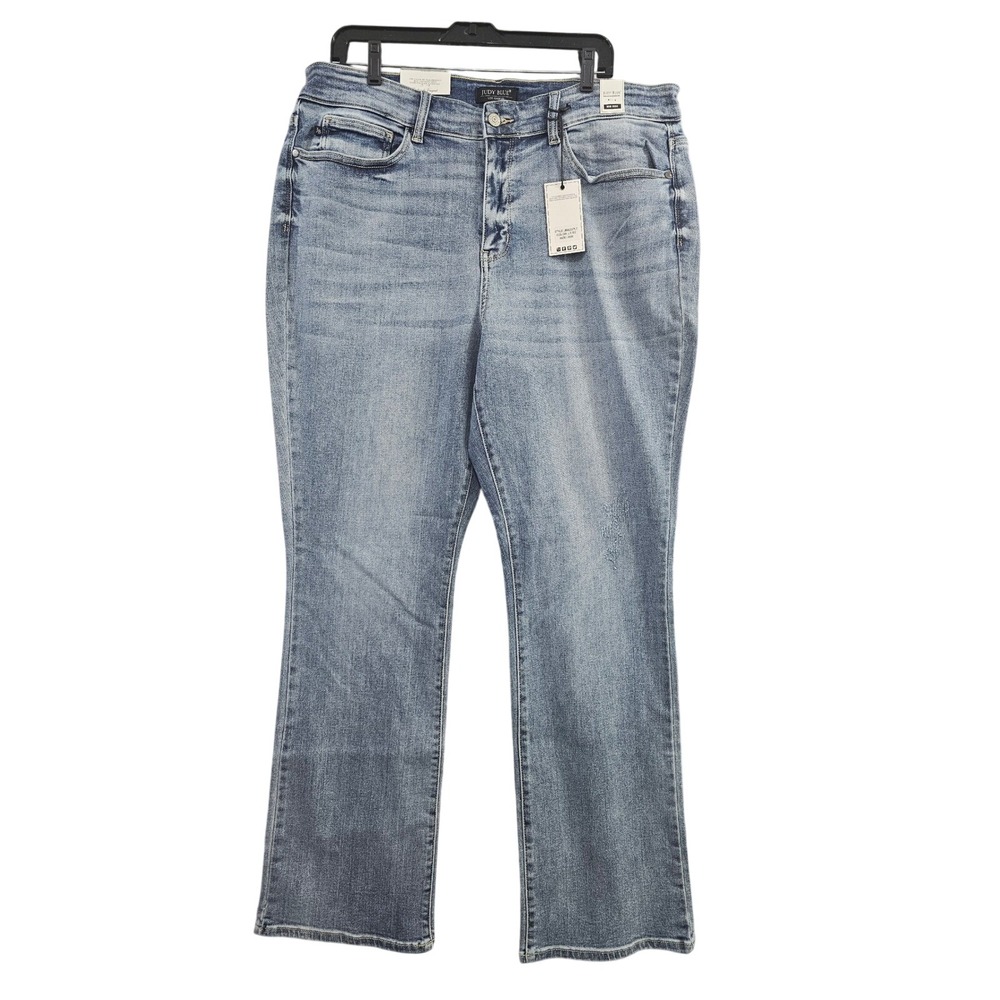 Judy Blue Bootcut Jeans Women 20W Light Wash Mid Rise Stretch JB82337LT-PL Denim